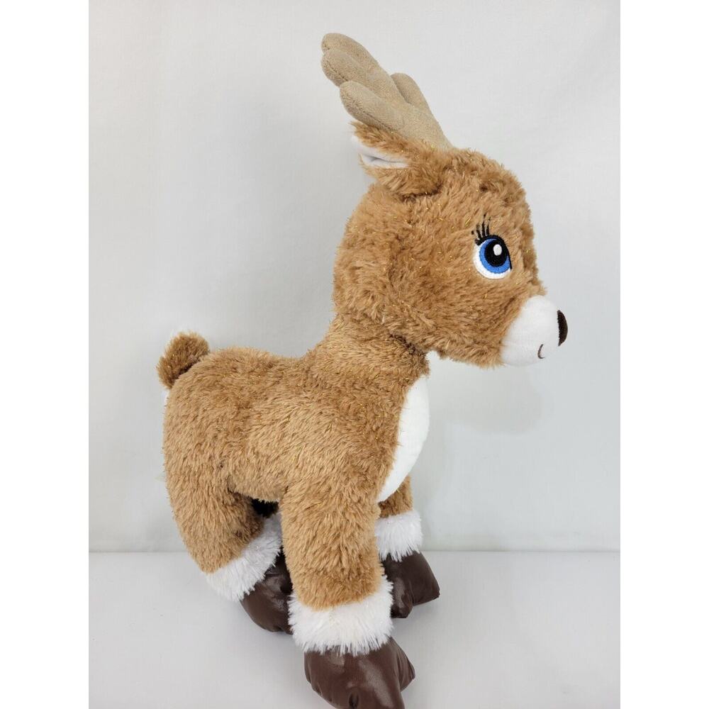 BABW Build A Bear Rudolph The Red Nosed Reindeer - Vixen Brown Sparkly Reindeer - Picture 4 of 6